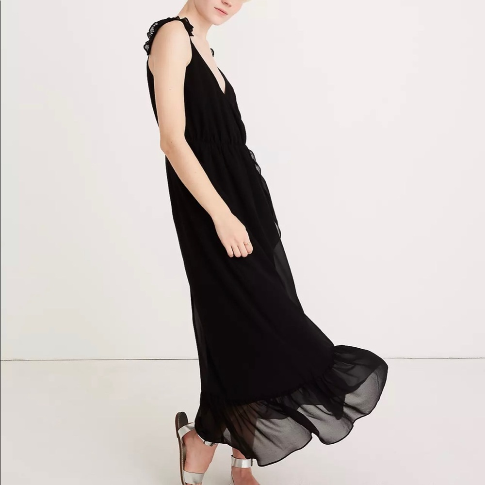 NWT Madewell Ruffle Strap Wrap Dress 14